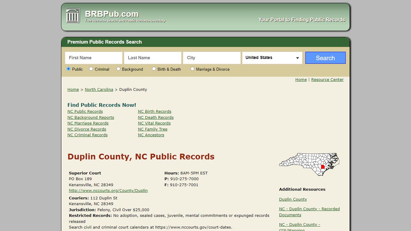Duplin County Public Records | Search North Carolina ...